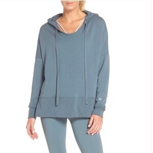 Alo Yoga Fluid Tunic Hoodie in Dusty Blue M/L